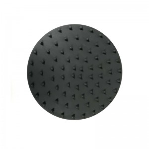Black Round Shower Silicone Gasket - front